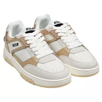 Классические кеды с бежевыми вставками MSGM shoes