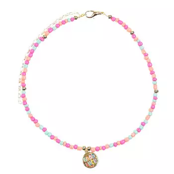 Колье из бисера с подвеской I Love Cameo