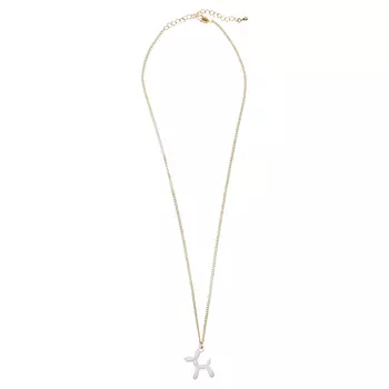 Колье с подвеской, белая собачка Tais детское