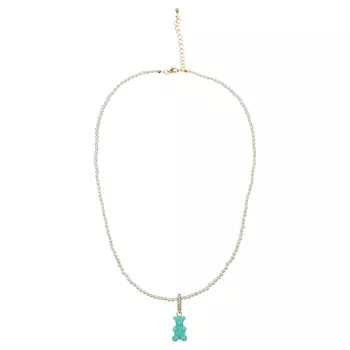 Колье с подвеской, медвежонок бирюзовый Tais детское