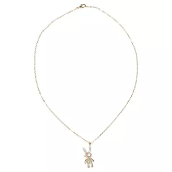 Колье с подвеской "заяц", цирконы I Love Cameo