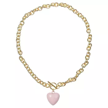 Колье с подвеской, розовое сердце Tais детское