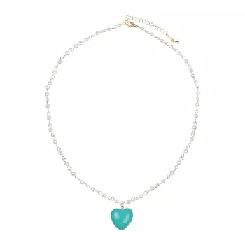 Колье с подвеской "серце", бирюзовый Tais детское