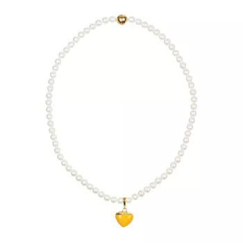 Колье с подвеской "сердце" желтый Tais детское