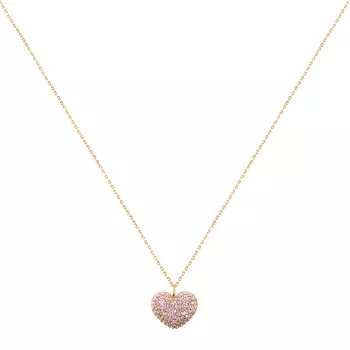 Колье "Сердечко" серебро, позолота, фианит Sneak Peek детское