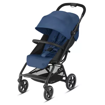 Коляска Eezy S+ 2 BLK Navy Blue с дождевиком и бампером CYBEX