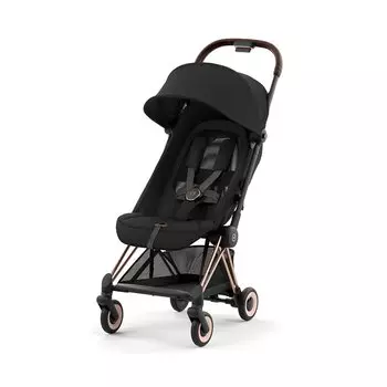 Коляска прогулочная Coya Rosegold Sepia Black с дождевиком CYBEX