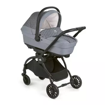 Коляска VOGUE 3 в 1, группа 0/3 (0-13кг), серый логотип CAM