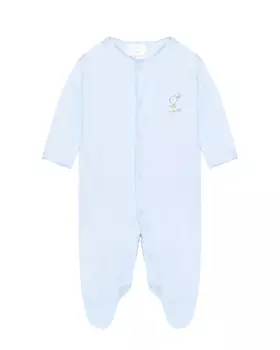 Комбинезон голубой, вышивка зайка Lyda Baby