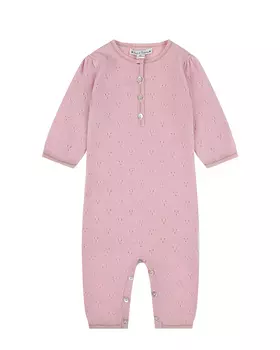 Комбинезон из кашемира розового цвета Oscar et Valentine детский