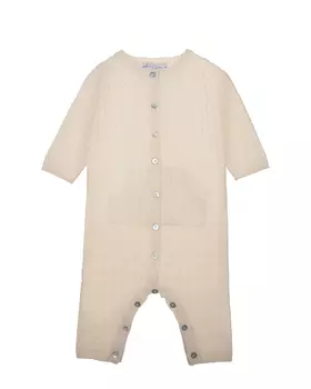 Комбинезон кремового цвета из кашемира Oscar et Valentine детский