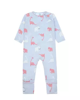 Комбинезон на молнии с принтом "Динозавры и мамонты" Sanetta детский