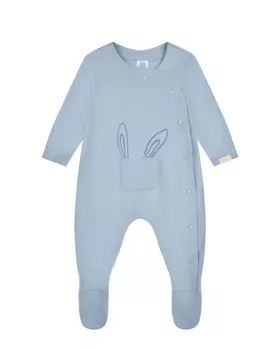 Комбинезон на пуговицах с карманом, синий Sanetta