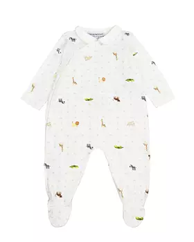 Комбинезон с принтом животных, белый Emporio Armani