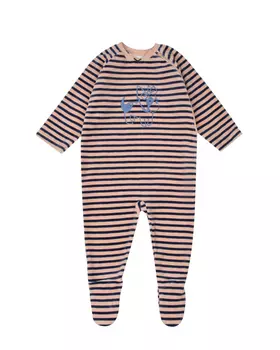 Комбинезон в полоску с декором "собака" Sanetta детский