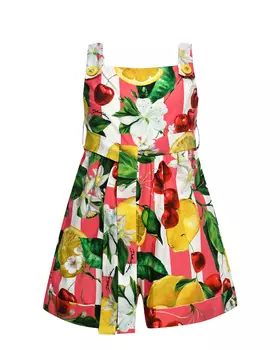 Комбинезон в полоску с принтом "фрукты" Dolce&Gabbana