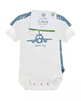 Комлпект из двух боди с короткими рукавами Sanetta детский