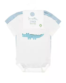 Комплект боди с принтом "крокодилы", 2 шт. Sanetta