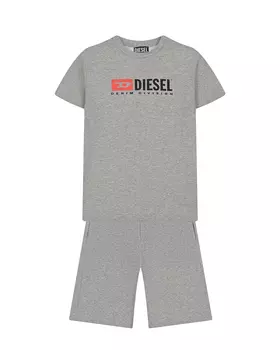 Комплект: футболка и шорты, серый Diesel детский