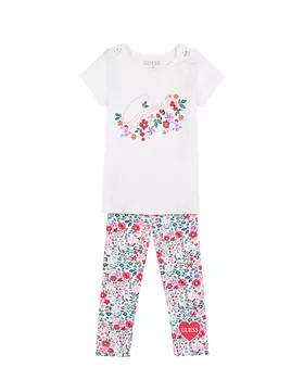 Комплект футболка+леггинсы, цветочный принт Guess