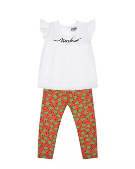 Комплект: футболка с рукавами-крылышками и леггинсы Moschino