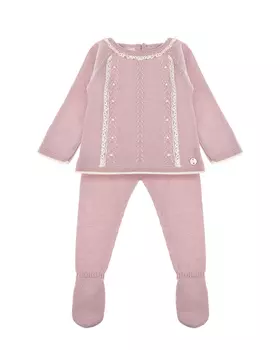 Комплект: кофта и ползунки, розовый Paz Rodriguez детский