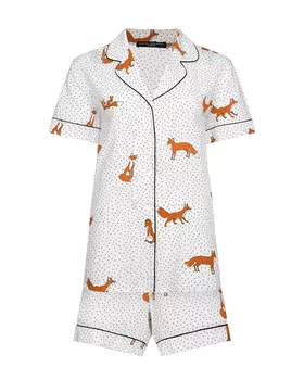 Комплект: рубашка и шорты, принт "лисы" Pietro Brunelli