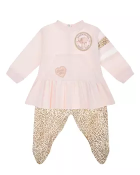 Комплект: толстовка и леопардовые леггинсы Monnalisa детский