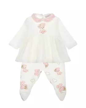 Комплект: толстовка и ползунки, принт "медвежонок" Monnalisa детский