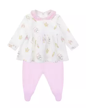 Комплект: толстовка и ползунки с принтом "котенок" Monnalisa детский