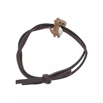 Коричневая резинка для волос с дракончиком Tais