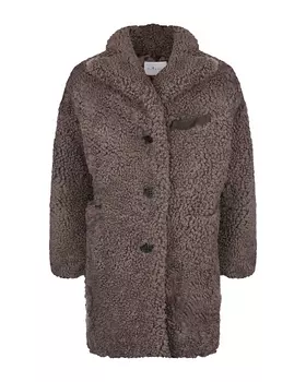 Коричневая шуба из овчины Plooml детская