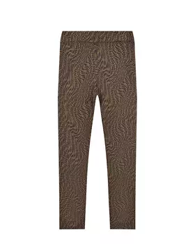 Коричневые леггинсы с логотипом Fendi детские