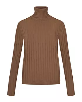 Коричневый джемпер в рубчик FTC Cashmere