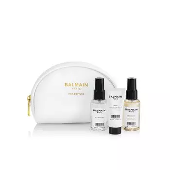 Косметичка со средствами для укладки White Cosmetic Styling Bag Balmain