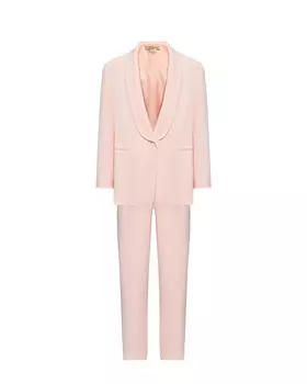 Костюм классический однобортный пиджак из вискозы, светло-розовый Stella McCartney