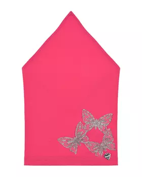 Косынка цвета фуксии с блестящими бабочками Il Trenino