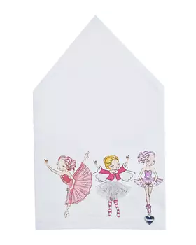 Косынка с принтом "Три балерины" Il Trenino