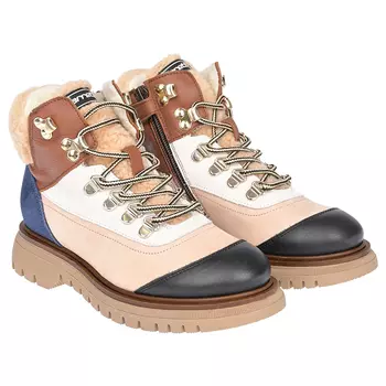 Кожаные ботинки в стиле колорблок Jarrett детские