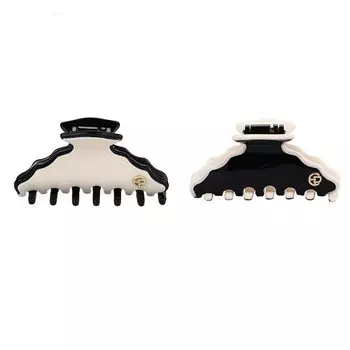 Краб для волос чёрно-бежевый EVITA PERONI