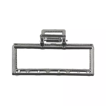 Краб для волос прямоугольный, темное серебро Rena Chris детский