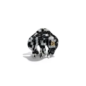 Краб EVITA PERONI для волос, чёрно-белая