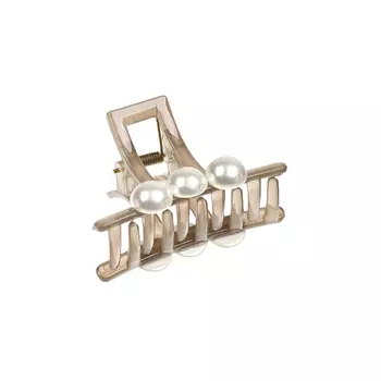 Крабик для волос с бусинами, серый Tais