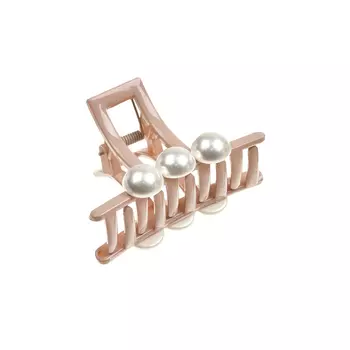 Крабик для волос с бусинами, светло-розовый Tais