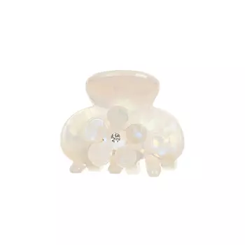 Крабик для волос с цветочком, перламутровый Tais детский