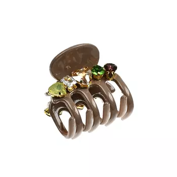 Крабик с разноцветными камнями, коричневый Tais