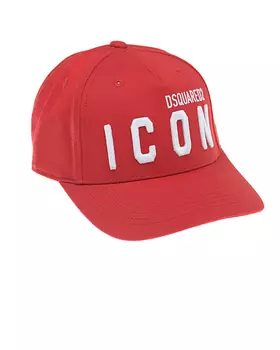 Красная бейсболка с вышивкой "ICON" Dsquared2 детская
