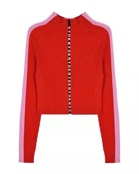 Красная кофта с розовыми лампасами DKNY детская