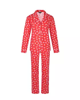Красная пижама с новогодним принтом Dan Maralex