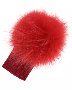 Красная повязка с меховым помпоном Aletta детская